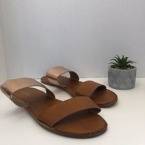 Lulu’s Sandals Flats Double band Slide Size 10